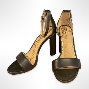 Sam Edelman Yaro Block Heel - Black Leather